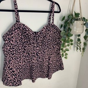 Torrid Peplum Print Tank *EUC*